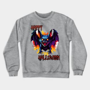 Spooky Bat Happy Halloween Crewneck Sweatshirt